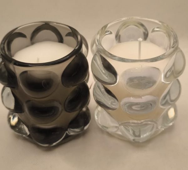 wax caandle glass bubble parfumed